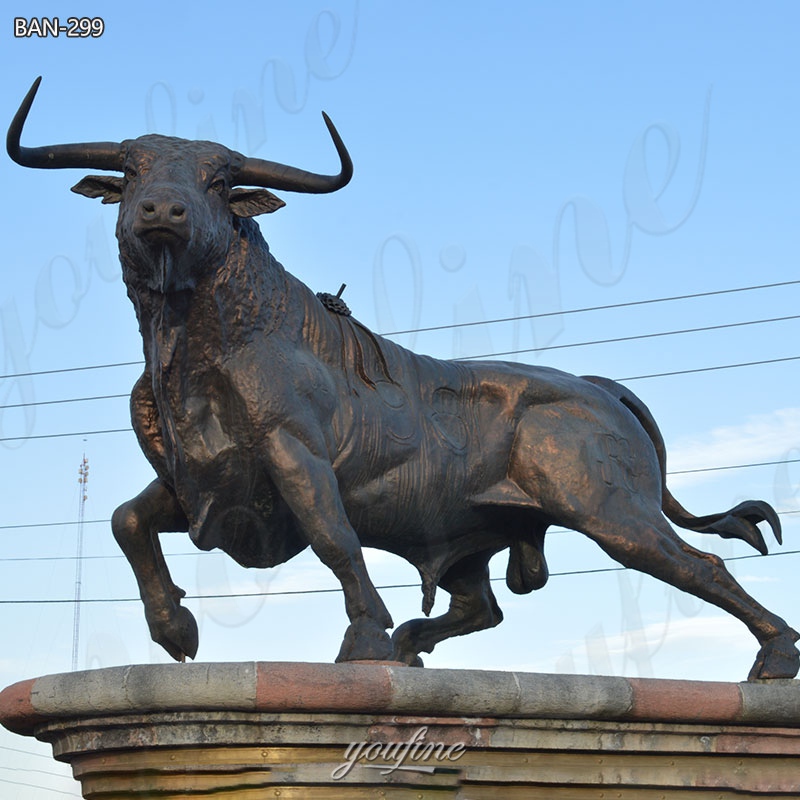 Bonze Bucking Bull Statue