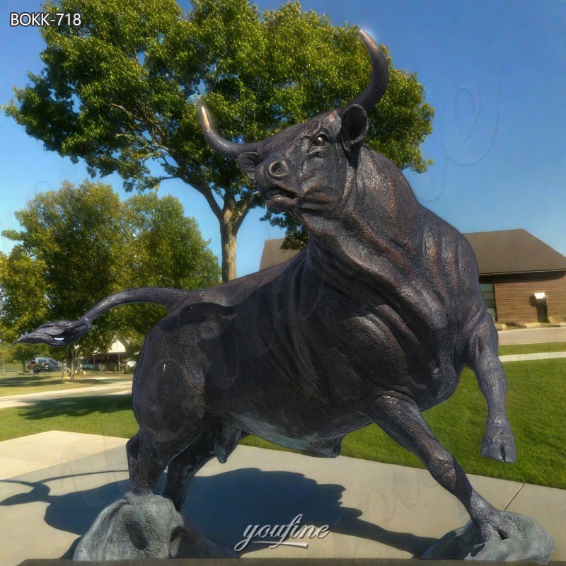 Bronze Bull Garden Statue