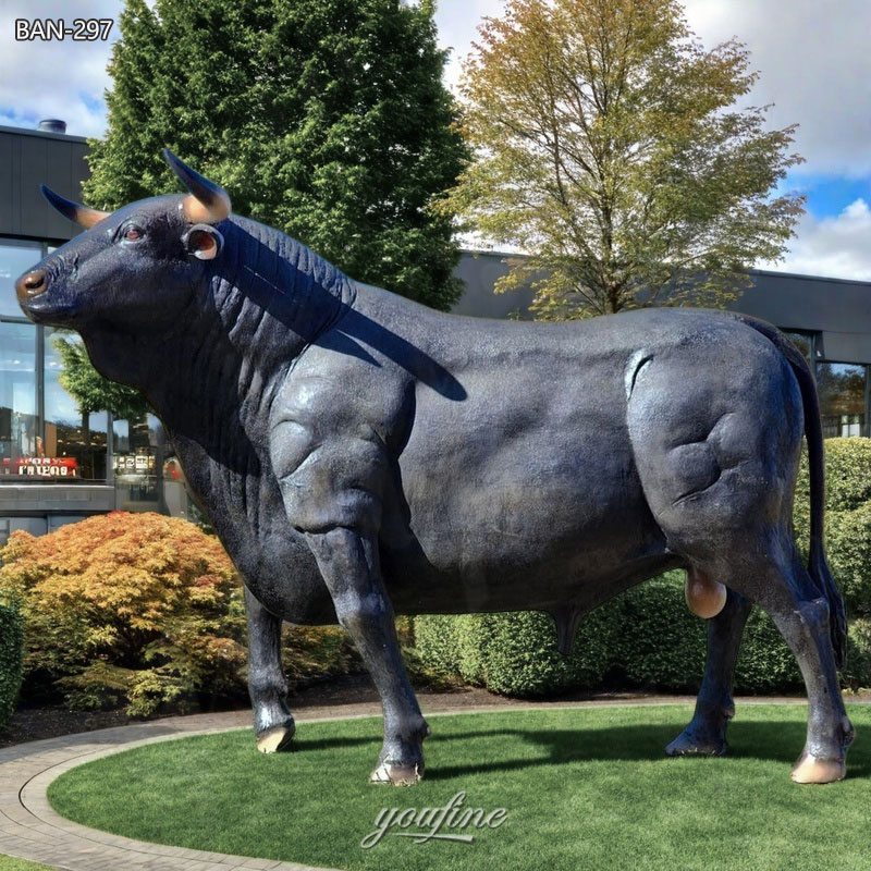 Copper Spanish Bull Statue