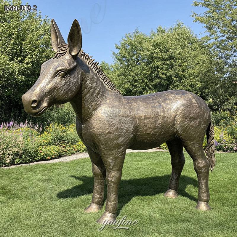 Bronze Donkey Statue for Yard