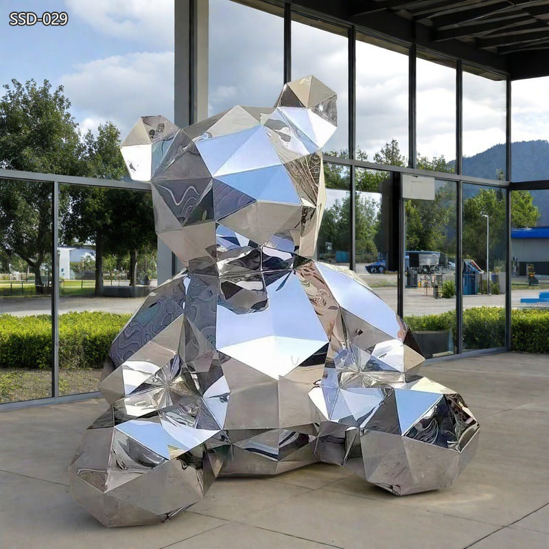 geometric bear sculpture