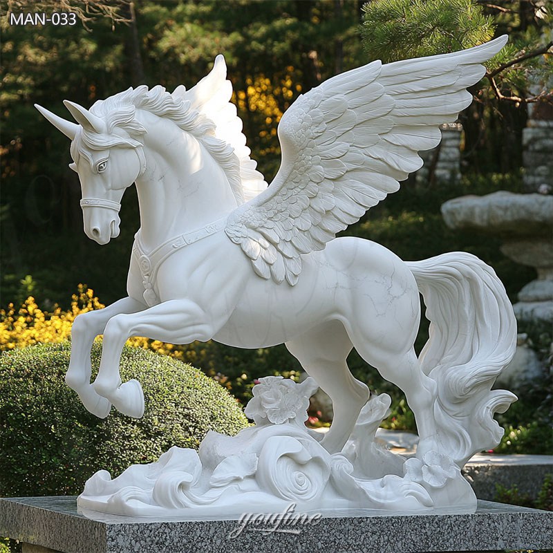 winged horse statues