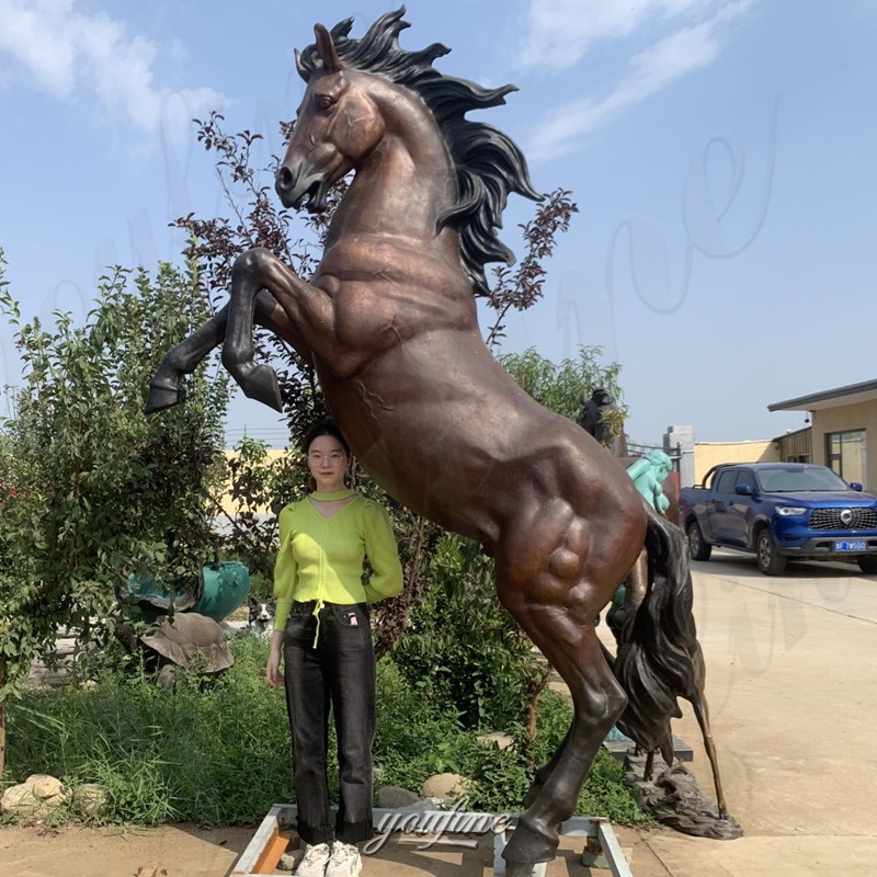 Bronze Rearing Horse Statue in YouFine Factory