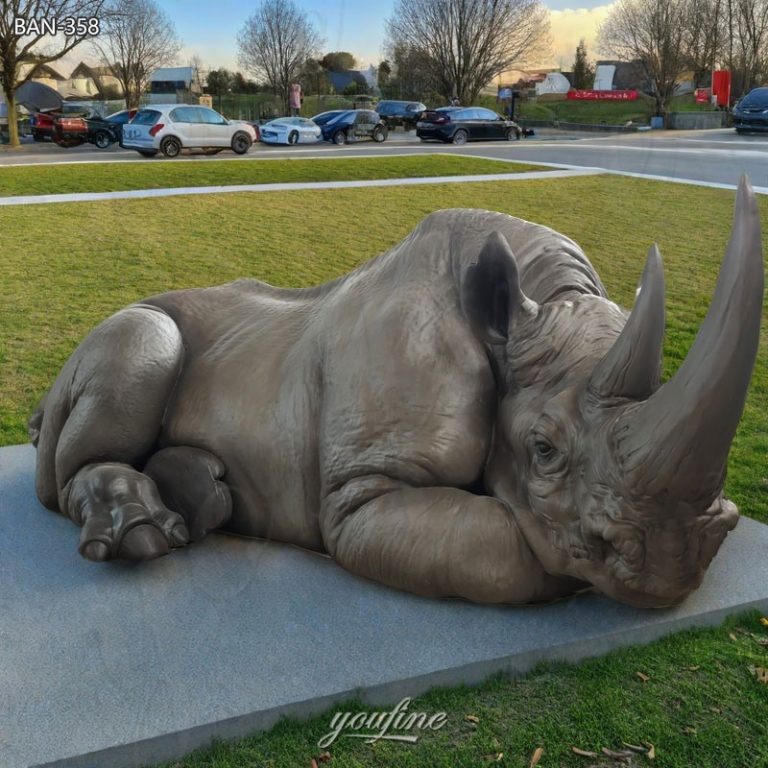 brass rhino statue