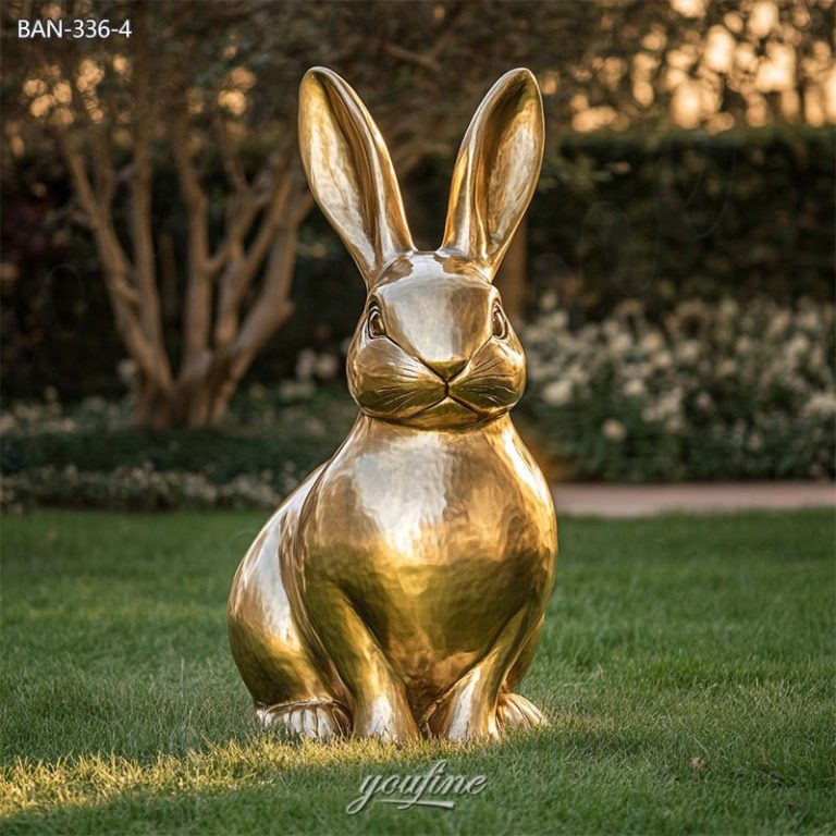 gold rabbit sculpture