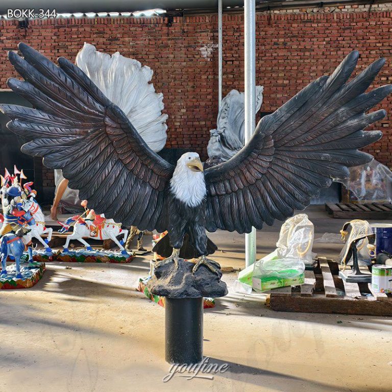 life size bronze bald eagle